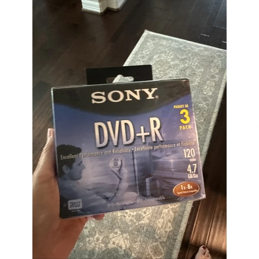 Sony DVD+R Discs - 3 Pack  New & Sealed  4.7 GB 120 Min Recording NIB DVD-R
